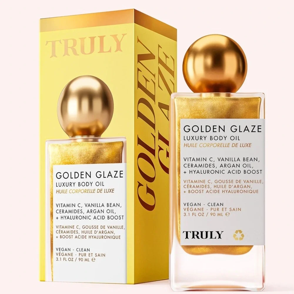 TRULY Golden Glaze Shimmering Body Oil Full Size 3.1oz / 90ml